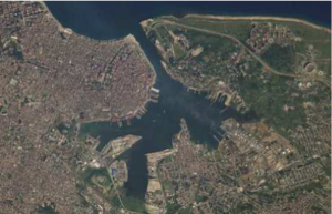 Vista satelital de la ciudad y el puerto de La Habana. Fuente: NASA, 2005